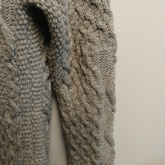 Aran Mor Ireland 100% Merino Wool Cardigan Women's Sweater Cable Knit Shawl S - Picture 6 of 9